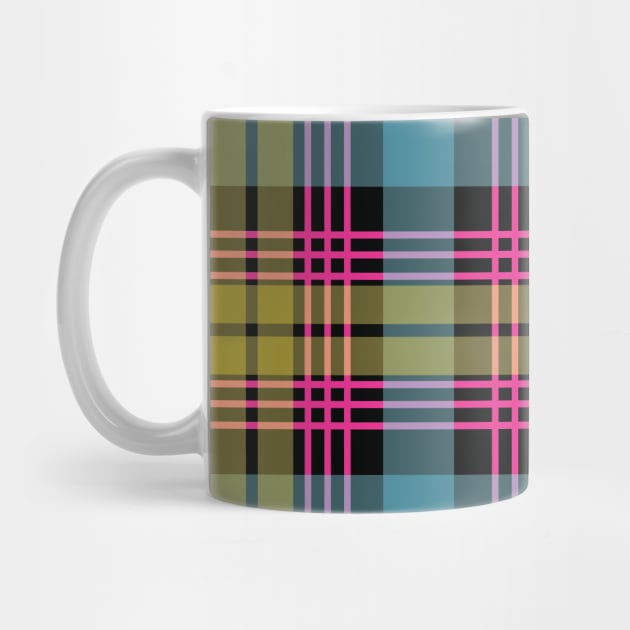 Pink, Blue and Yellow Scottish Tartan Style Design  Edit by MacPean